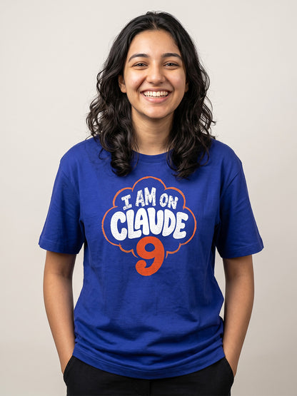 Claude Nine- Royal Blue Round Neck A.I. Tshirt