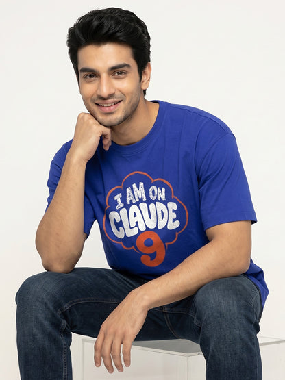 Claude Nine- Royal Blue Round Neck A.I. Tshirt