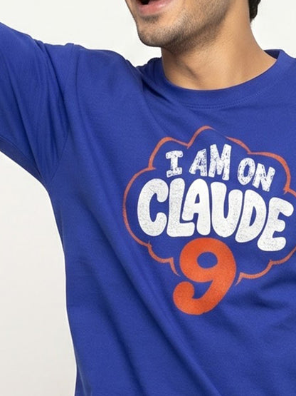 Claude Nine- Royal Blue Round Neck A.I. Tshirt