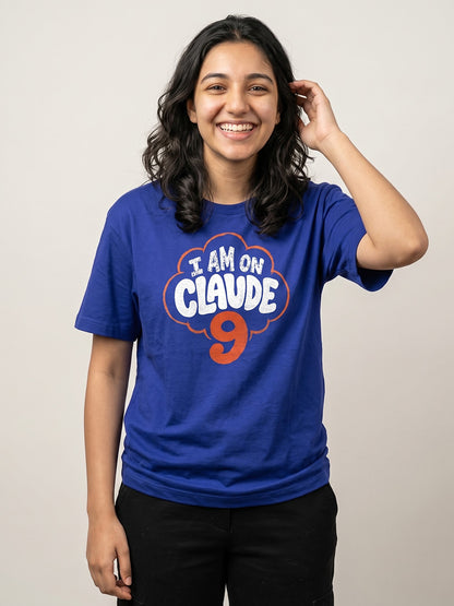 Claude Nine- Royal Blue Round Neck A.I. Tshirt