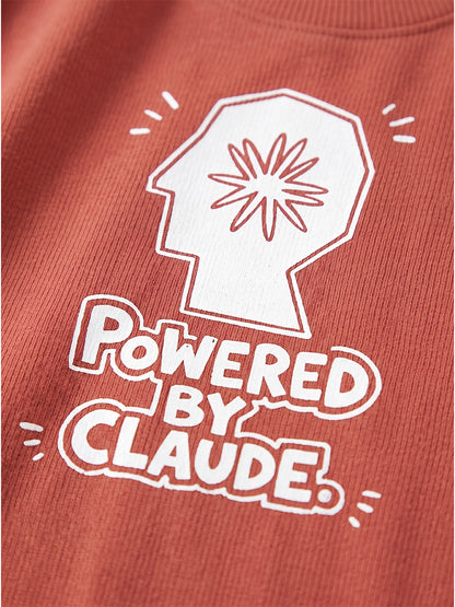 Powered By Claude- Coral Oversized A.I. Tshirt