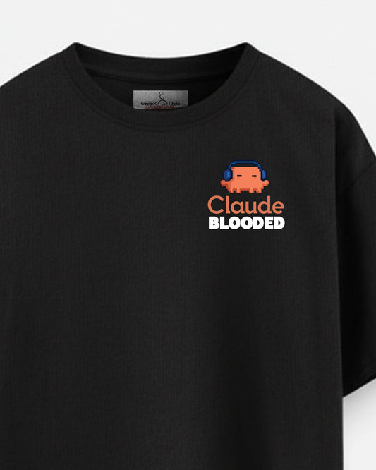 Claude Blooded- Black Oversized A.I. Tshirt
