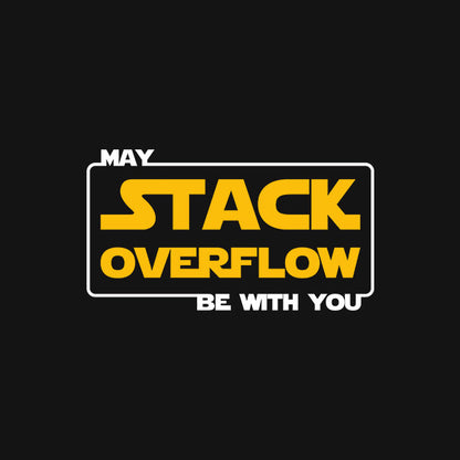 Stack Overflow- Black Round Neck Coding T-shirt