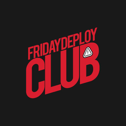 Friday Deploy Club- Black Round Neck Coding T-shirt
