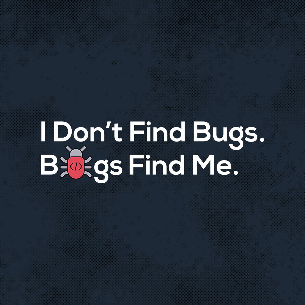 Bugs Find Me -  Navy Blue Acid Wash Coding Hoodie