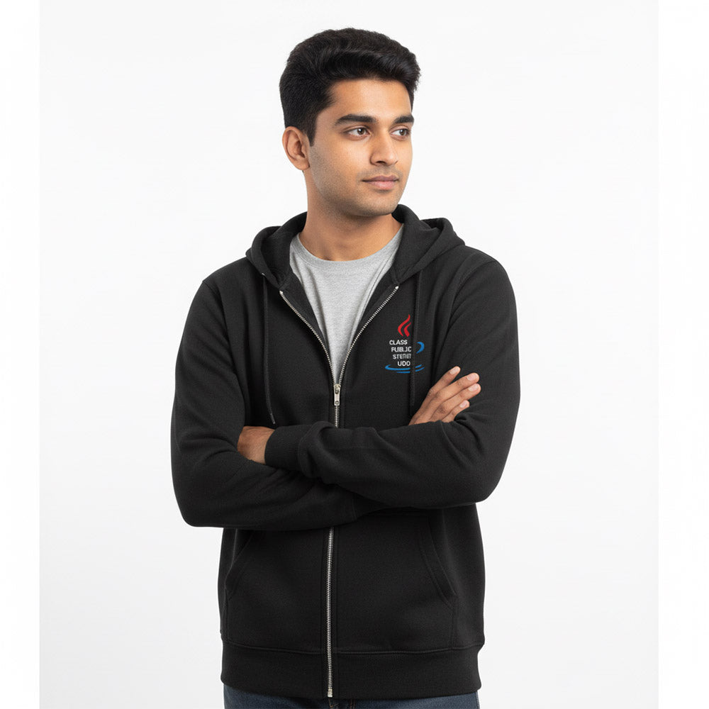 Java Code -  Black Zipped Coding Hoodie