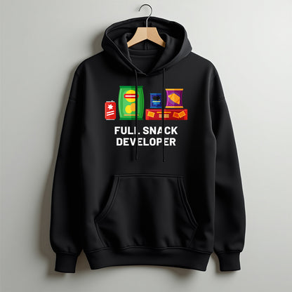Full Snack Developer- Black Coding Hoodie