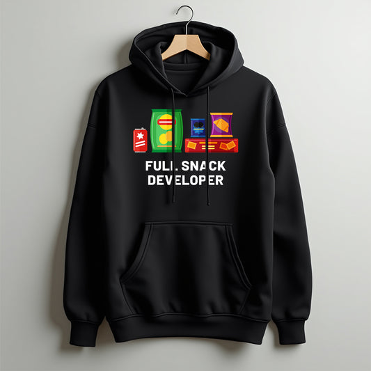 Full Snack Developer- Black Coding Hoodie