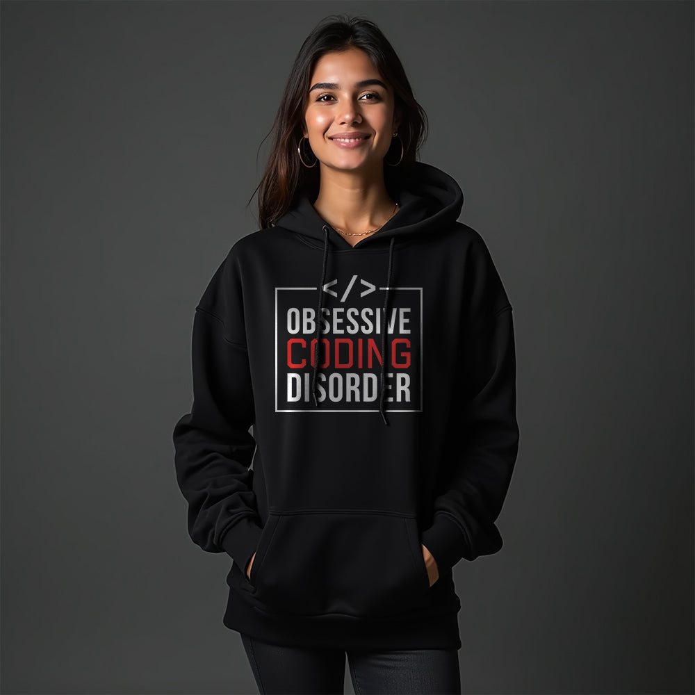 Obsessive Coding Disorder- Black Coding Hoodie