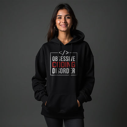 Obsessive Coding Disorder- Black Coding Hoodie
