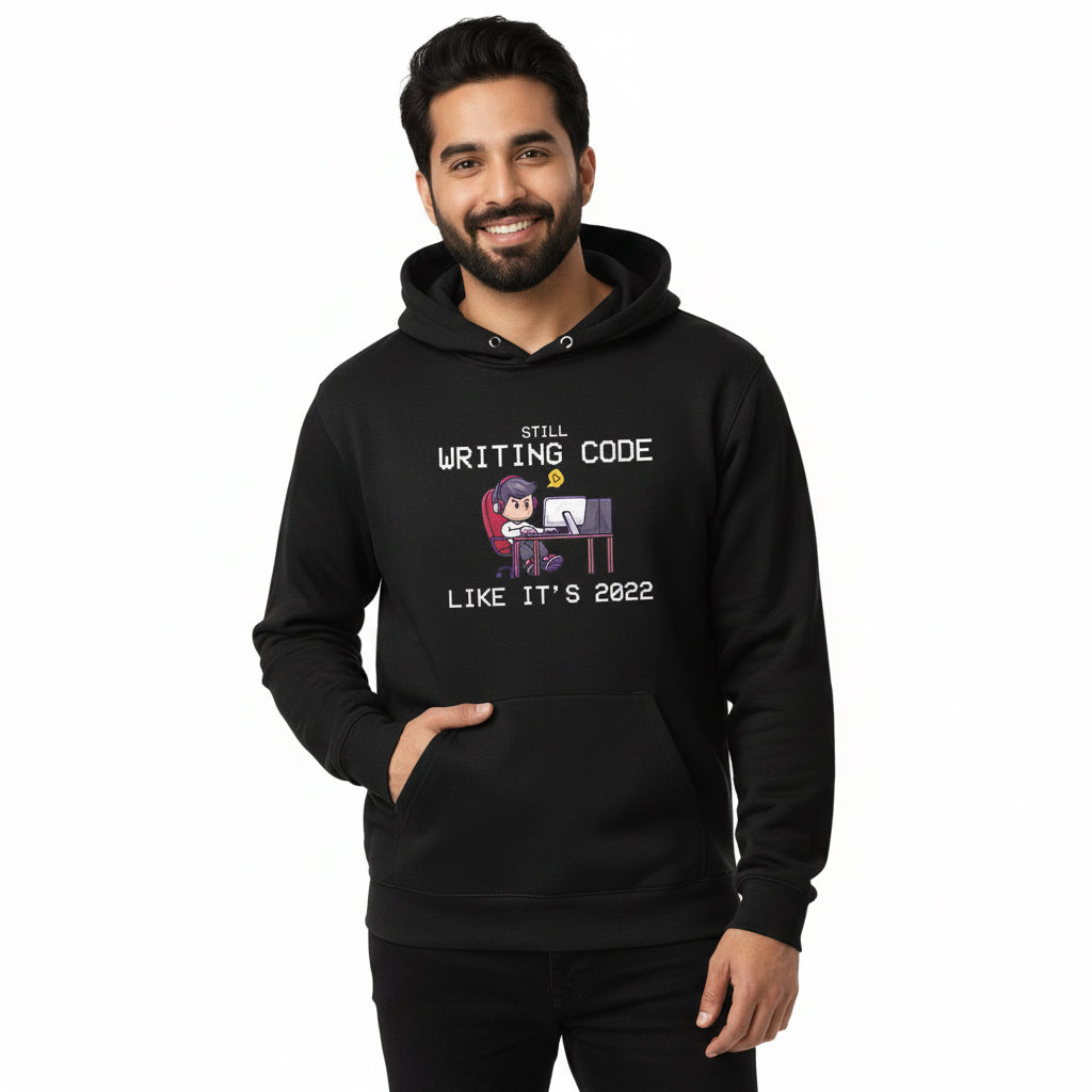 Still Writing Code - Black Coding Hoodie
