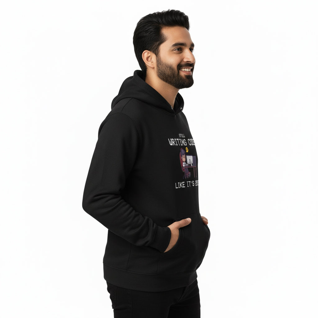 Still Writing Code - Black Coding Hoodie