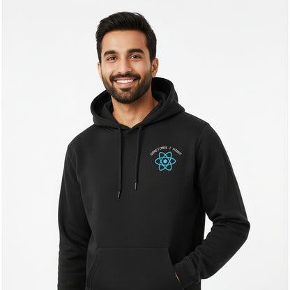 I Might React - Black Coding Hoodie