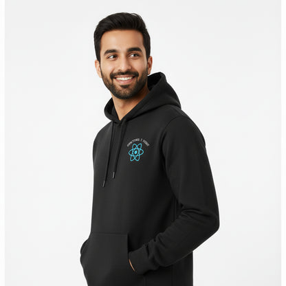 I Might React - Black Coding Hoodie