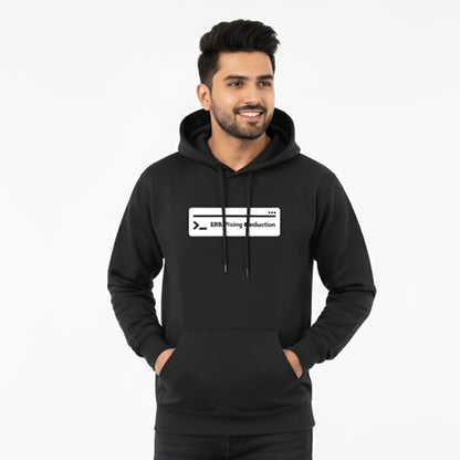 Fixing Production - Black Coding Hoodie