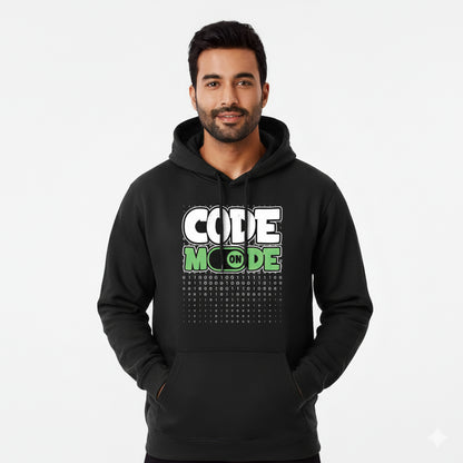 Code Mode On - Black Coding Hoodie