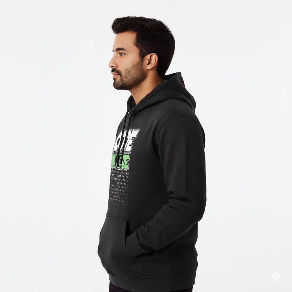 Code Mode On - Black Coding Hoodie