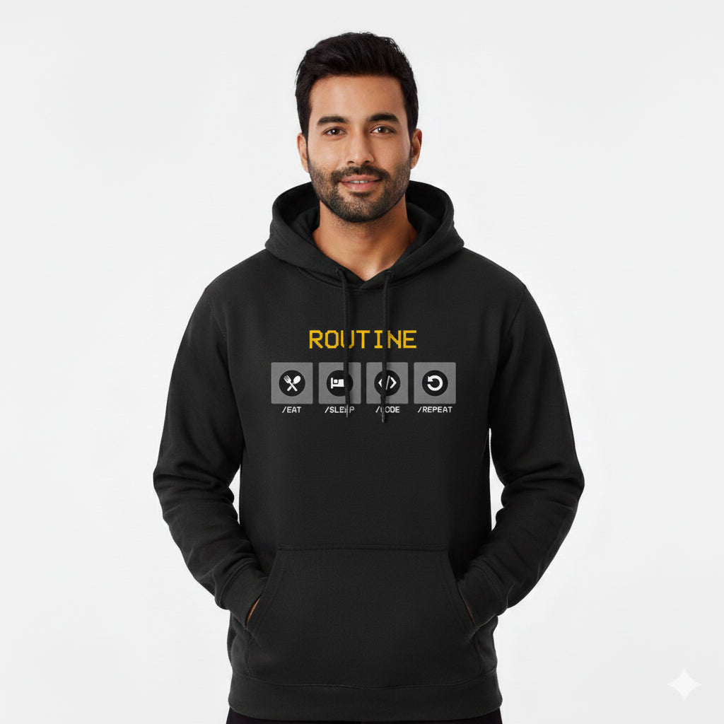 Eat Sleep Code - Black Coding Hoodie