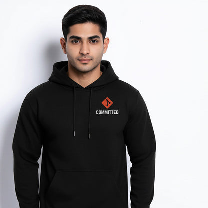 Committed - Black Coding Hoodie