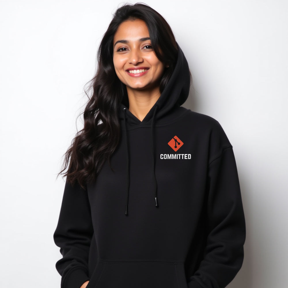 Committed - Black Coding Hoodie