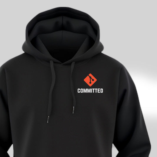 Committed - Black Coding Hoodie