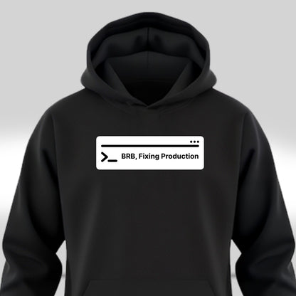 Fixing Production - Black Coding Hoodie