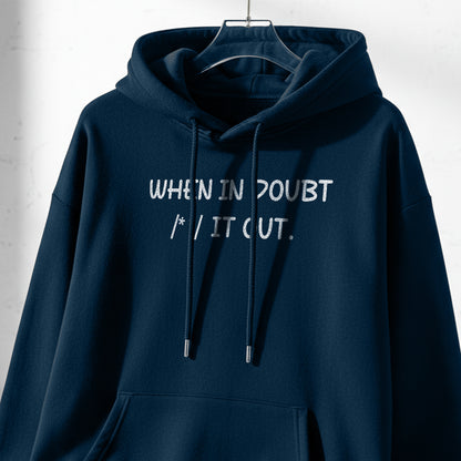 When in Doubt - Navy Blue Coding Hoodie