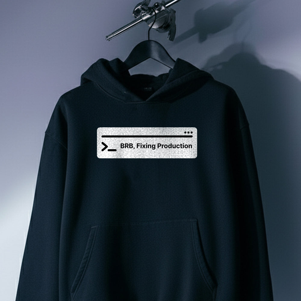 Fixing Production - Black Coding Hoodie