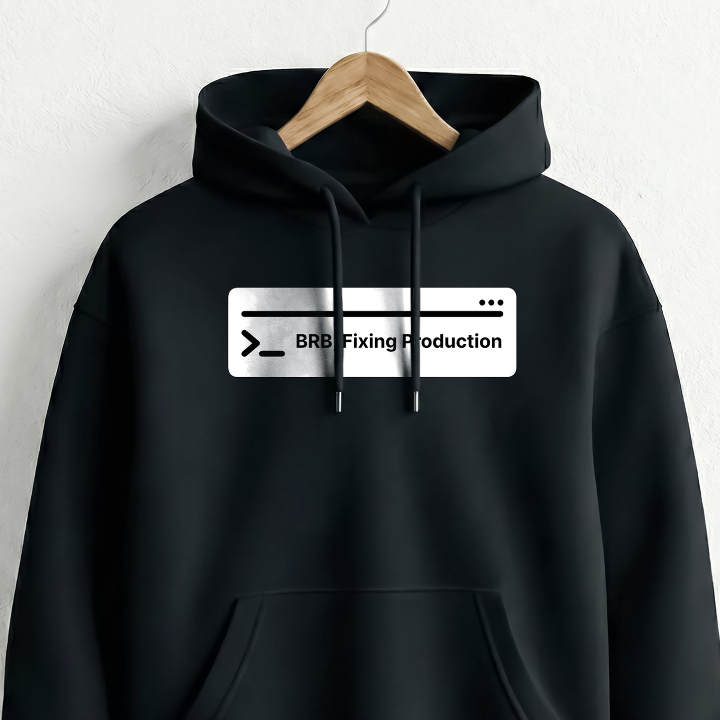 Fixing Production - Black Coding Hoodie