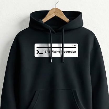 Fixing Production - Black Coding Hoodie
