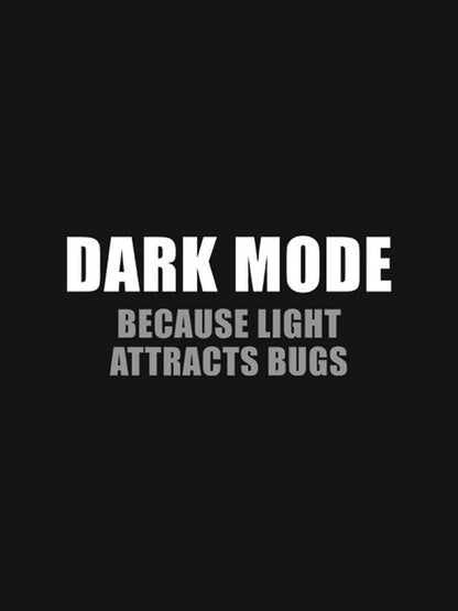 Dark Mode- Black Round Neck Coding T-shirt