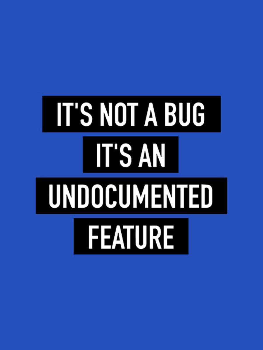 Undocumented Feature- Royal Blue Round Neck Coding T-shirt