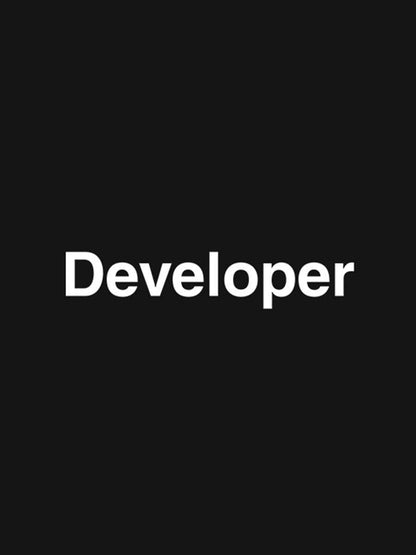 Developer Minimal Word- Black Round Neck Coding T-shirt