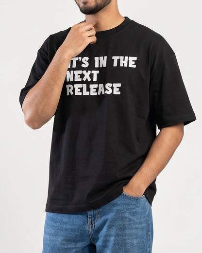 Next Release- Black Round Neck Coding T-shirt