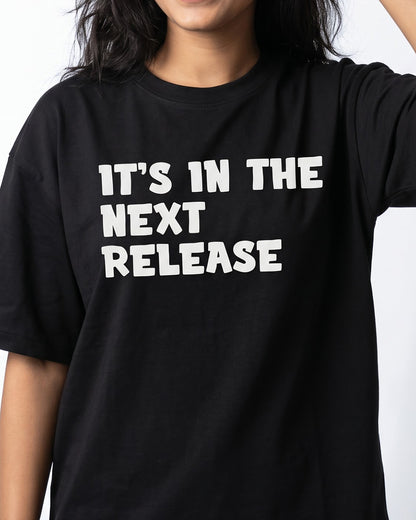 Next Release- Black Round Neck Coding T-shirt