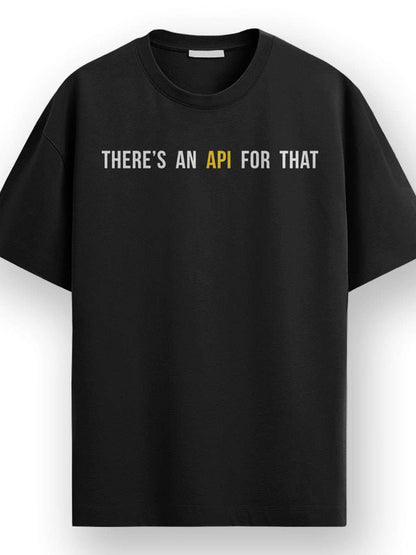 API For That- Black Round Neck Coding T-shirt