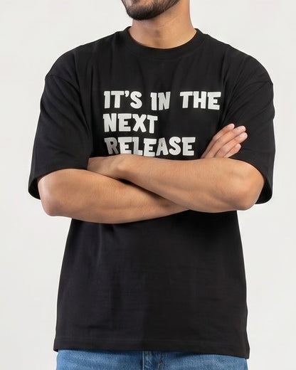 Next Release- Black Round Neck Coding T-shirt