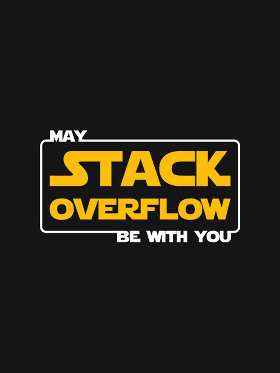 Stack Overflow- Black Round Neck Coding T-shirt