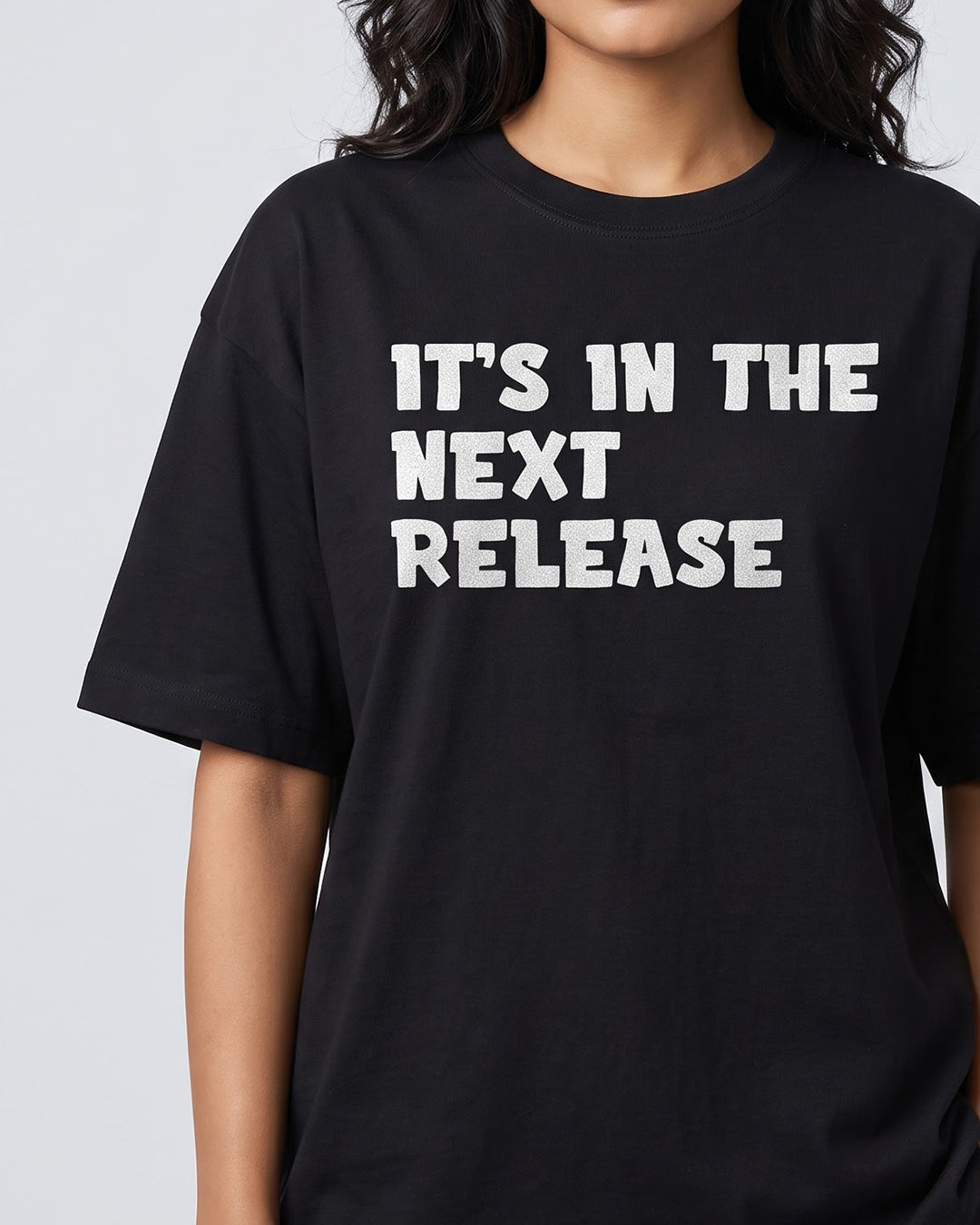 Next Release- Black Round Neck Coding T-shirt