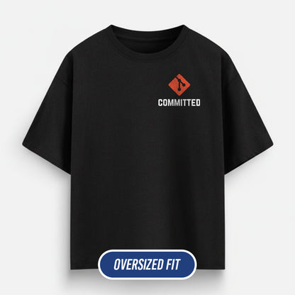Committed - Black Coding Oversized Tshirt