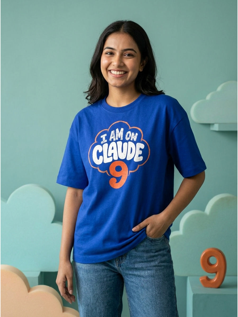 Claude Nine- Royal Blue Round Neck A.I. Tshirt