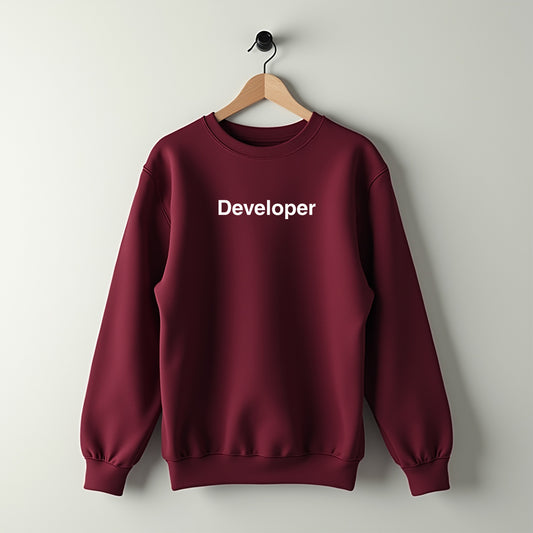Developer Word- Maroon Coding Sweatshirt