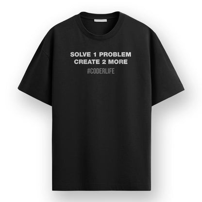 Coder Life - Black Coding Round Neck T-shirt