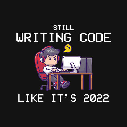 Still Writing Code - Black Coding Round Neck T-shirt