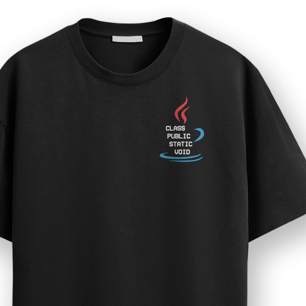 Void Java - Black Coding Round Neck T-shirt