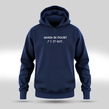 When in Doubt - Navy Blue Coding Hoodie