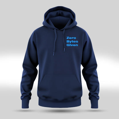 Zero Bytes Given - Navy Blue Coding Hoodie