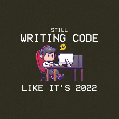 Still Writing Code - Olive Green Coding Oversized Tshirt