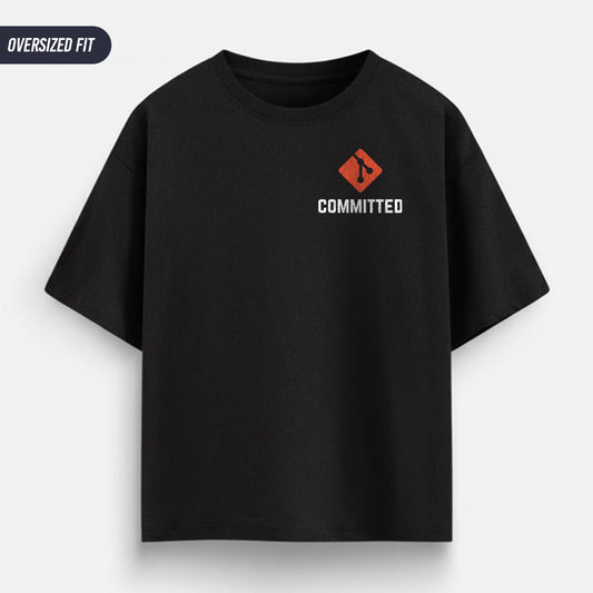 Committed - Black Coding Oversized Tshirt