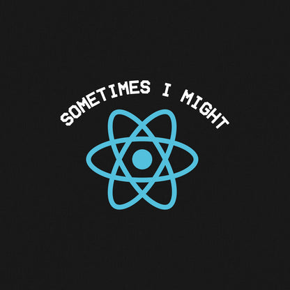 I Might React - Black Coding Oversized Tshirt